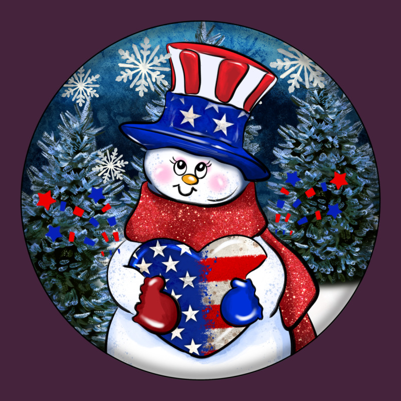 Patriotic Snowman Ornament 4th Of July Classic Tee by HowdyJamesFarm | Teevron