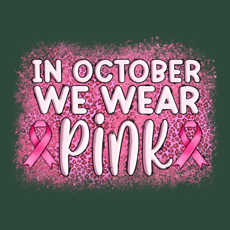 In October We Wear Pink Leopard Glitter Zipper Hoodie by AdoDesignShop | Teevron