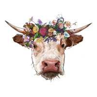 hereford cow with floral headband | Teevron