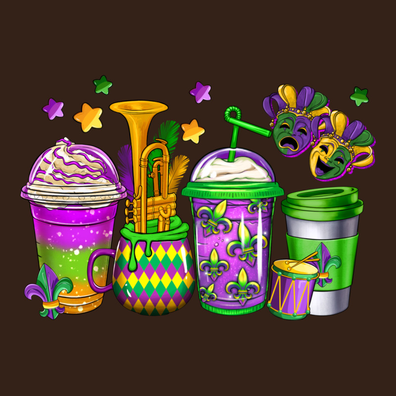 Mardi Gras Coffee Cups Heavy Core Tee by Jasminsmagicworld | Teevron