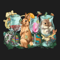Easter Day Wine Glasses Bunny Classic Tee | Teevron