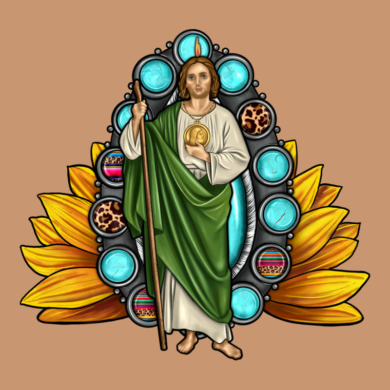 San Judas Gemstone Sunflower Heavyweight Hoodie by JahusDesignShop | Teevron