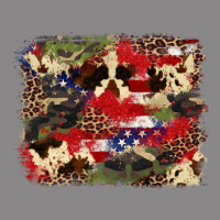 4th Of July American Flagcowhide  Leopard Backgrou Vintage Tee | Teevron