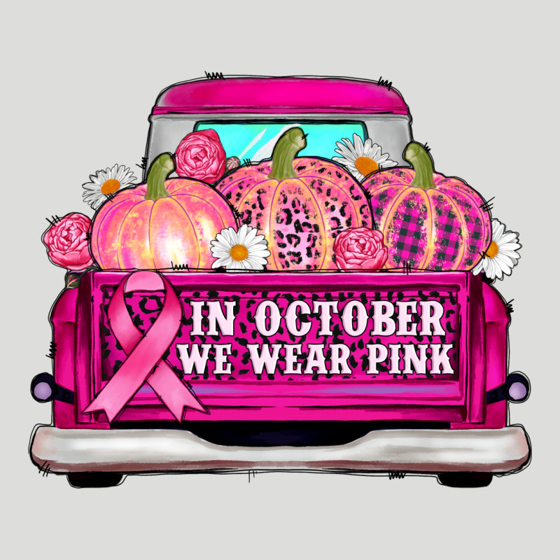 Truck In October We Wear Pink Zipper Hoodie by AdoDesignShop | Teevron
