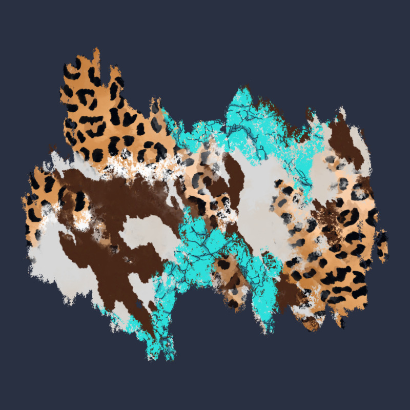 Cowhide Leopard Turquoise Patch Heavyweight Sweatshirt by AdoDesignShop | Teevron