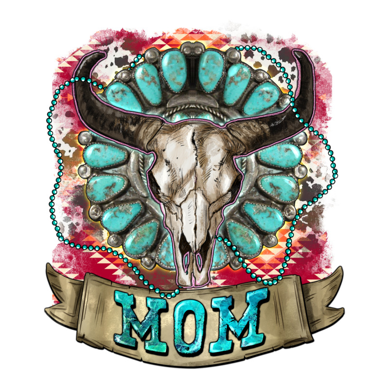 Mom Bull Skull Mother's Day Premium Tee by CowGirlArtShop | Teevron