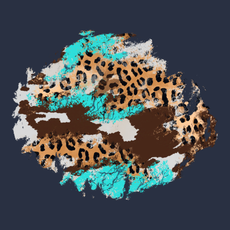 Cowhide Leopard Turquoise Patch Heavyweight Sweatshirt by AdoDesignShop | Teevron