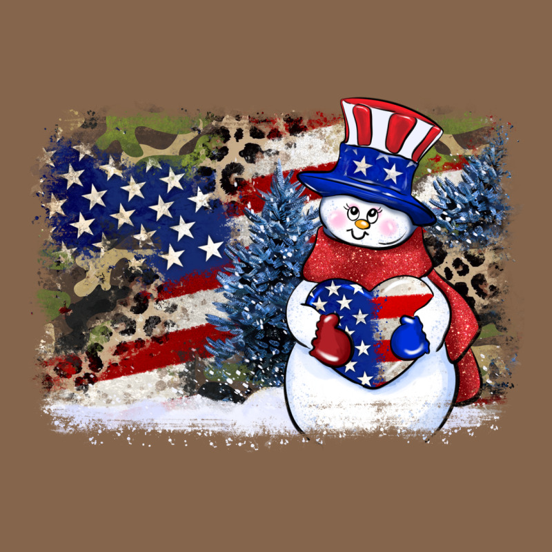 Patriotic Snowman Background 4th Of July Premium Tee by HowdyJamesFarm | Teevron