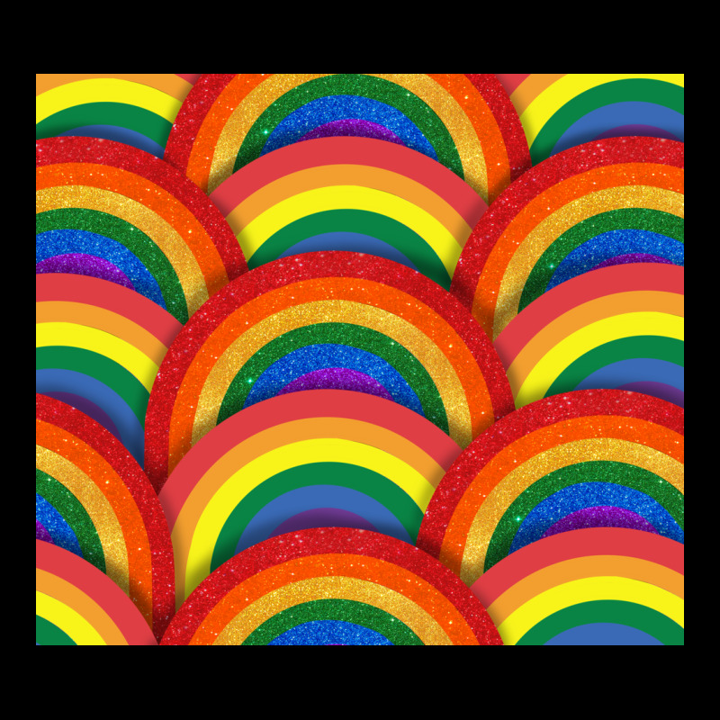 Pride Rainbow Glitter Tumbler Ladies Tee by FaDigitalArtStudio | Teevron
