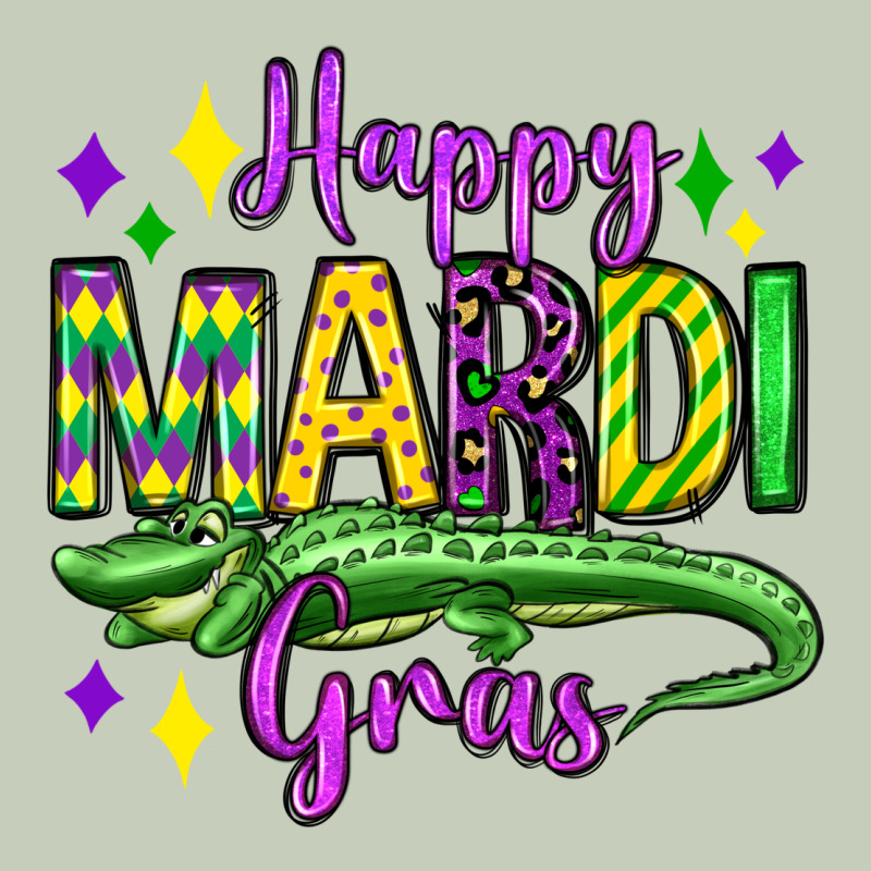 Happy Mardi Gras Alligator Olivia Ladies Tee by OliviaCreatesArt | Teevron