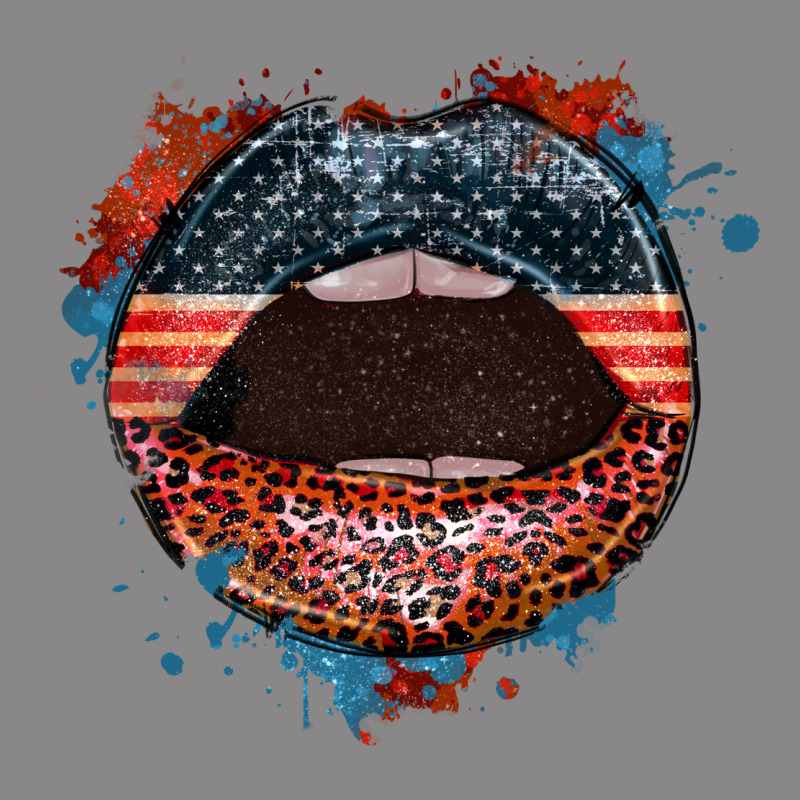 American Flag Lips 4th Of July Vintage Tee by FaDigitalArtStudio | Teevron