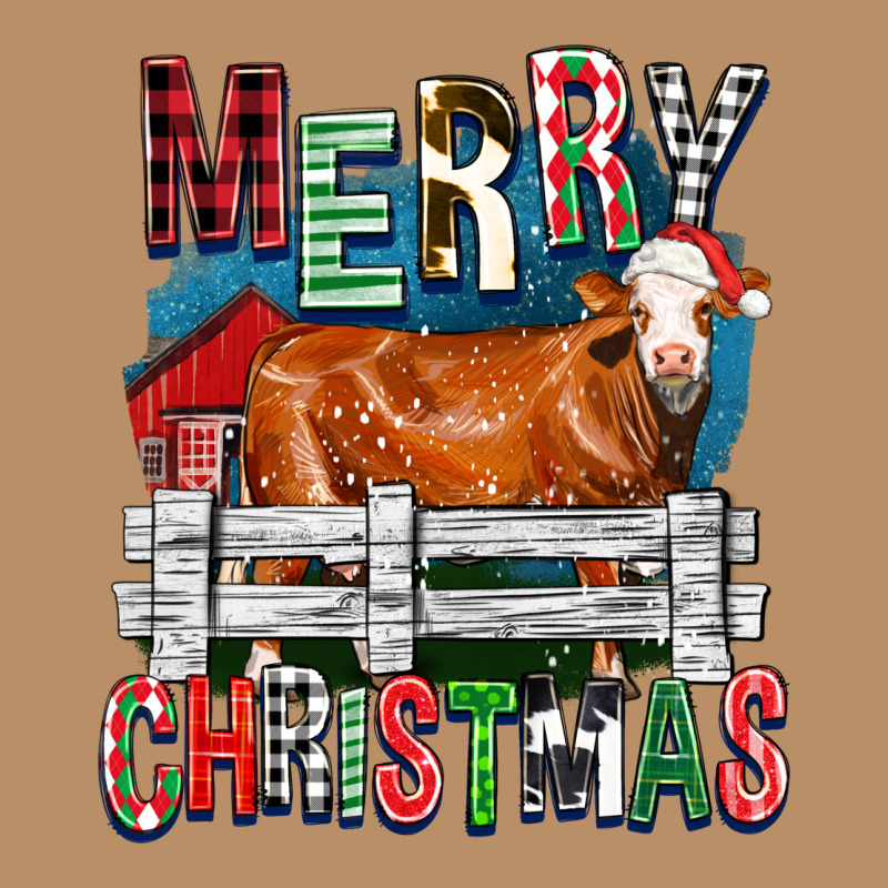 Merry Christmas Simmental Cow Vintage Hoodie by FaDigitalArtStudio | Teevron