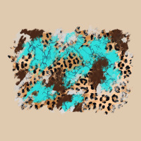 Cowhide Leopard Turquoise Background Heavyweight Sweatshirt | Teevron
