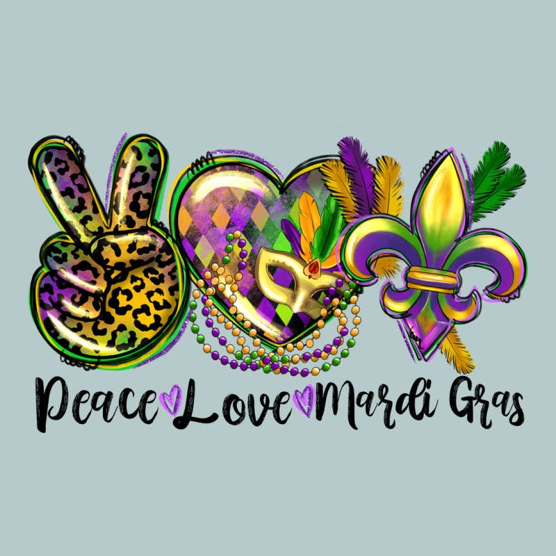Peace Love Mardi Gras Heavy Core Tee by CowGirlArtShop | Teevron