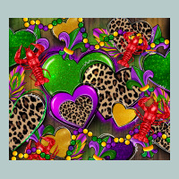 Mardi Gras Hearts Heavy Core Tee | Teevron
