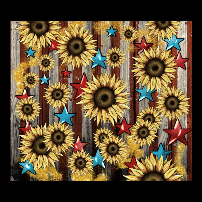 America Flag Sunflower Star Tumbler Premium Tee by HowdyJamesFarm | Teevron
