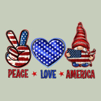 Peace Love America With Gnome 4th Of July Classic Tee | Teevron
