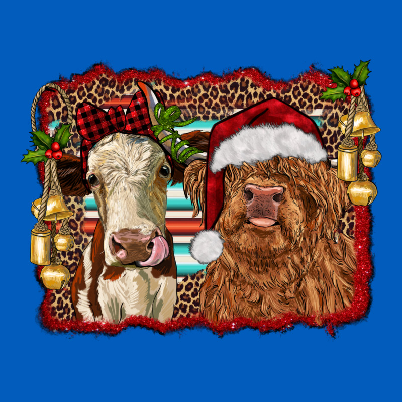 Christmas Heifer And Highland Cow With Serape Background Urban Hoodie by RanaPortraitStore | Teevron