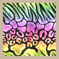 Neon Rainbow Safari Seamless Pattern Long Sleeve Tee | Teevron