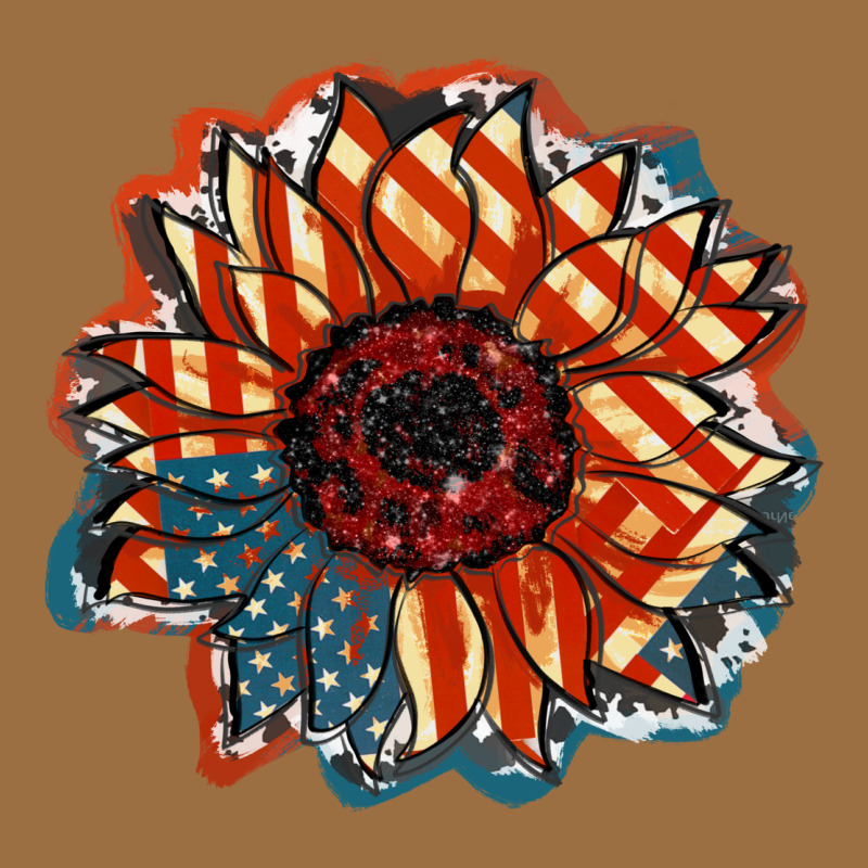 American Flag Sunflower 4th Of July Vintage Tee by FaDigitalArtStudio | Teevron