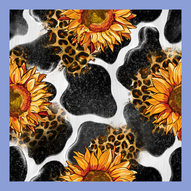 Cowhide Leopard Sunflower Seamless Pattern Long Sleeve Tee by BundleAndBundleShop | Teevron