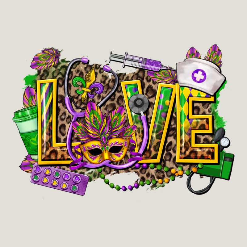 Mardi Gras Love Nurse Heavy Core Tee by CowGirlArtShop | Teevron