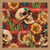 Western Skull Aztec Seamless Pattern Vintage Hoodie | Teevron