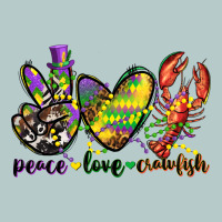 Peace Love Crawfish Mardi Gras Heavy Core Tee | Teevron