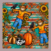 Fall Scarecrow Seamless Pattern Vintage Hoodie | Teevron
