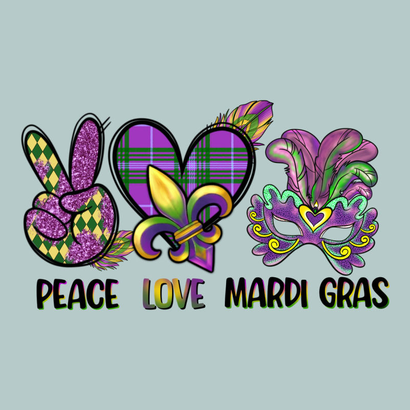 Peace Love Mardi Gras Heavy Core Tee by CowGirlArtShop | Teevron