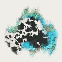 Cowhide Turquoise Patch Zipper Hoodie | Teevron