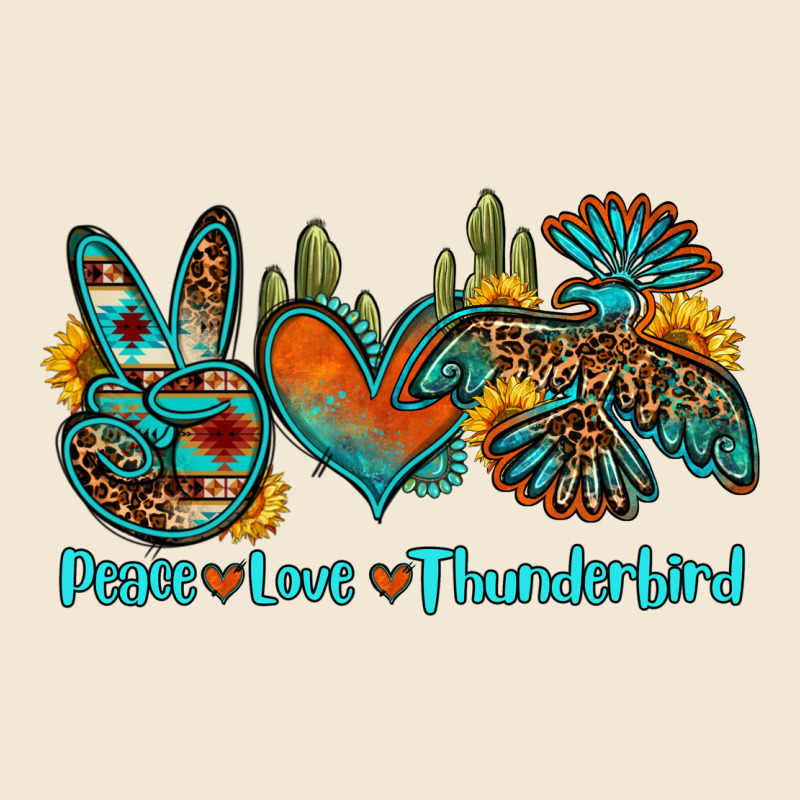 Peace Love Thunderbird Ladies Tee by OliviaCreatesArt | Teevron