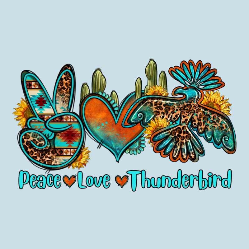 Peace Love Thunderbird Ladies Tee by OliviaCreatesArt | Teevron