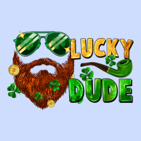 Lucky Dude Saint Patricks Bearded Man Urban Heavy Tee | Teevron