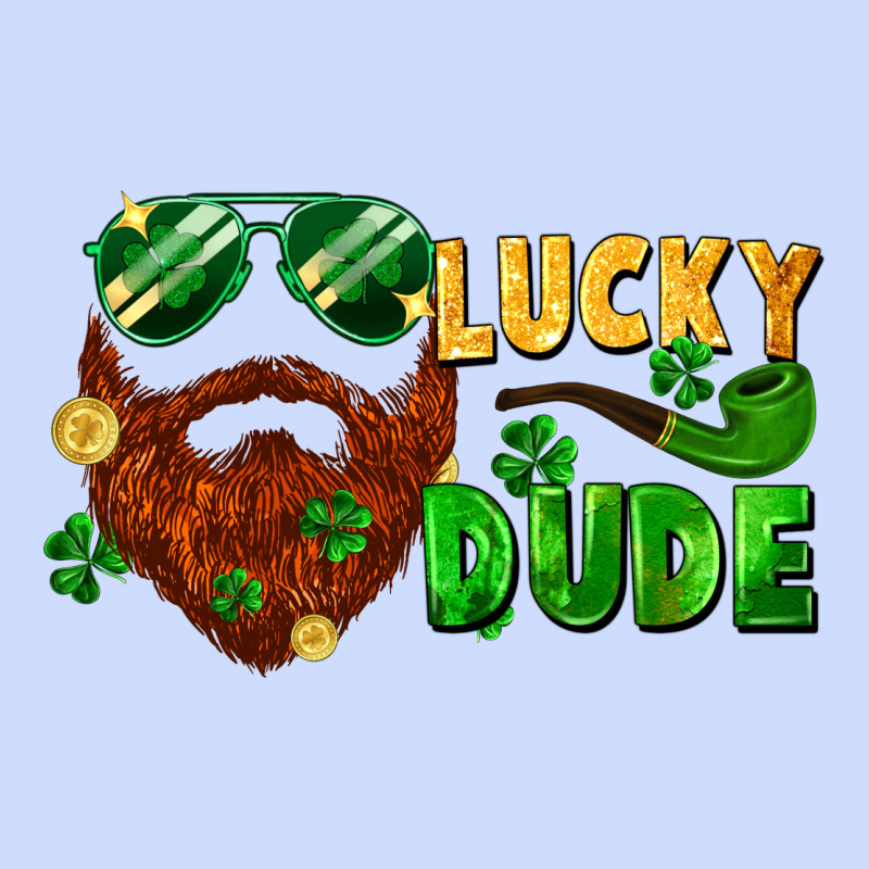 Lucky Dude Saint Patricks Bearded Man Urban Heavy Tee by FaDigitalArtStudio | Teevron