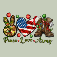 Peace Love Army Christmas 4th Of July Classic Tee | Teevron