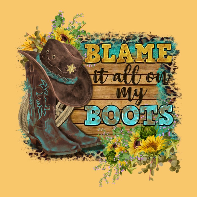 Blame It All On My Boots Vintage Hoodie by FaDigitalArtStudio | Teevron