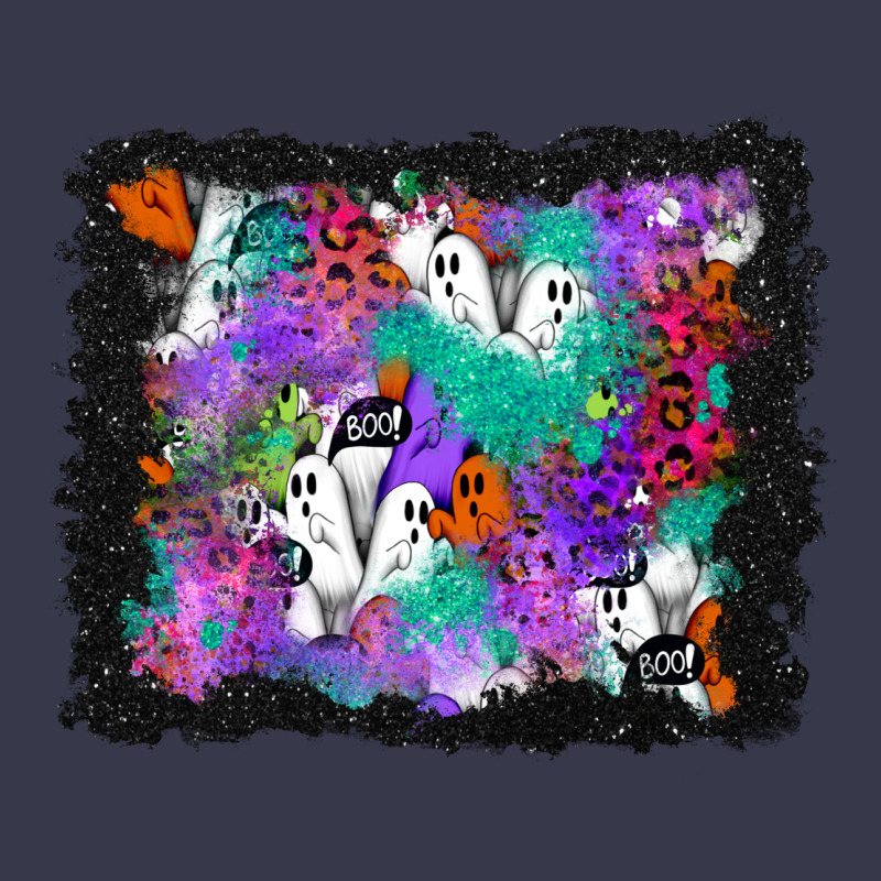 Halloween Ghost And Turquoise Glitter Background Long Sleeve Tee by BundleAndBundleShop | Teevron