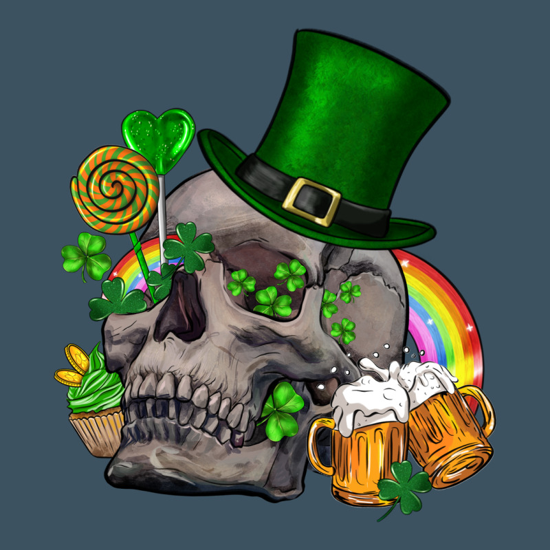 St Patrick's Day Boho Skull Urban Heavy Tee by FaDigitalArtStudio | Teevron