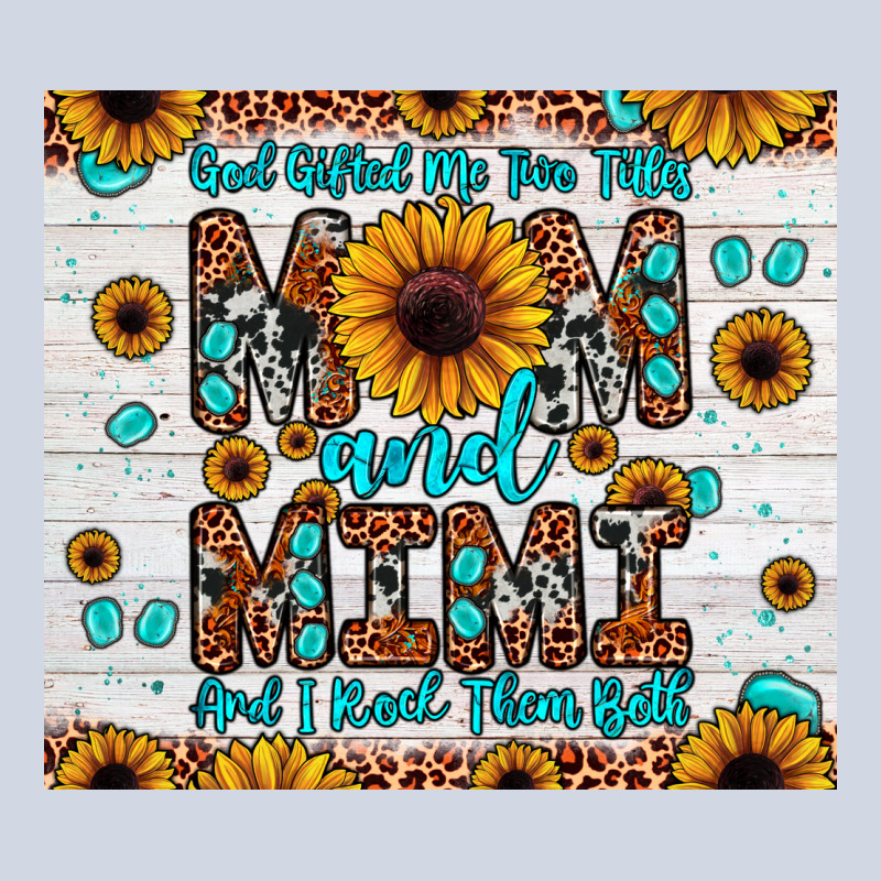 God Gifted Me Two Titles Mom And Mimi And I Rock Them Both Premium Sweatshirt by JahusDesignShop | Teevron