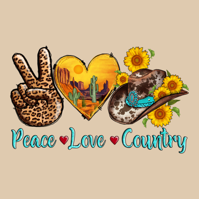 Peace Love Country Cowhide Cowboy Hat Heavyweight Sweatshirt by AdoDesignShop | Teevron