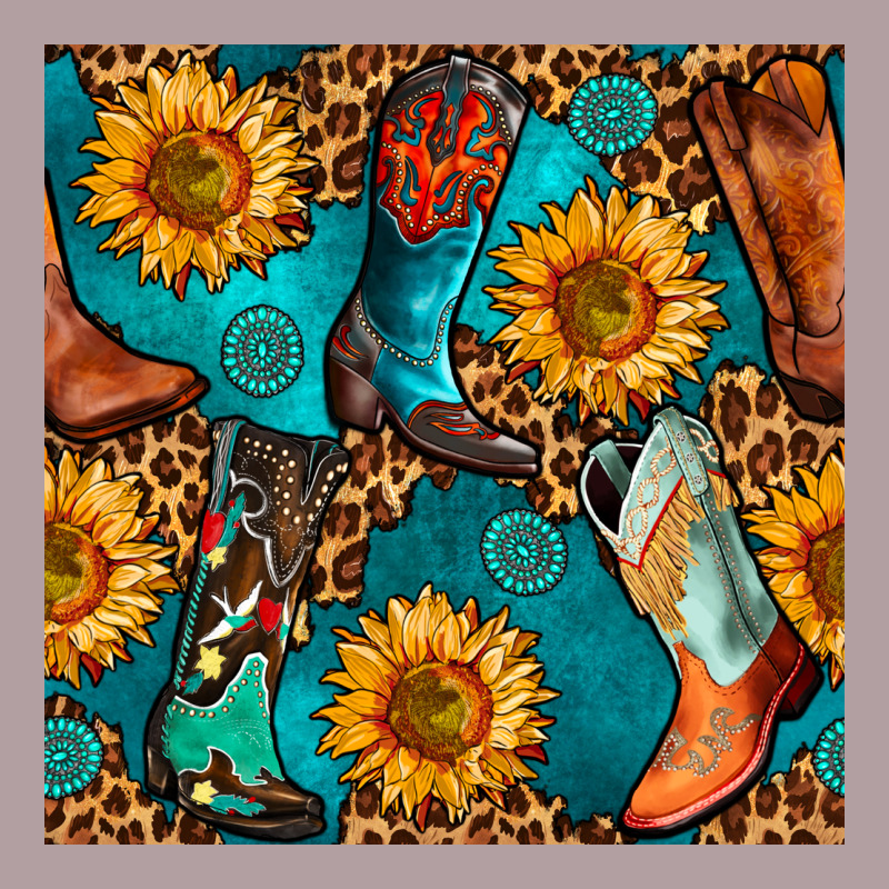 Western Cowboy Boot Seamless Pattern Vintage Hoodie by BundleAndBundleShop | Teevron