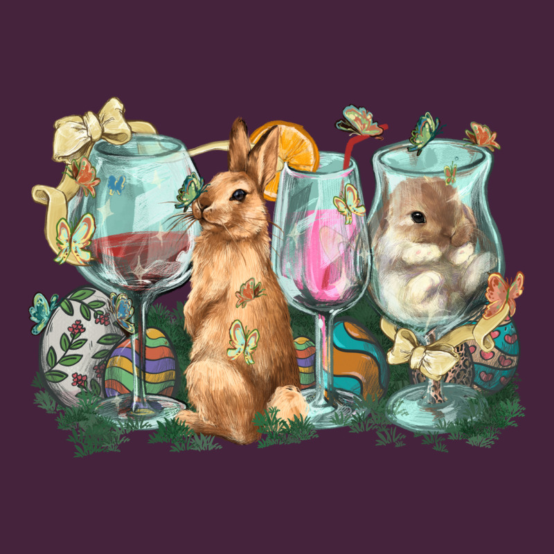 Easter Day Wine Glasses Bunny Premium Tee by HowdyJamesFarm | Teevron