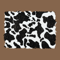 Distressed Black Glitter Cowhide Pattern Premium Tee | Teevron