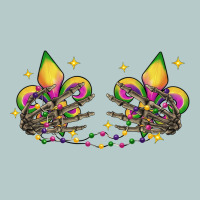 Skeleton Hands Mardi Gras Heavy Core Tee | Teevron