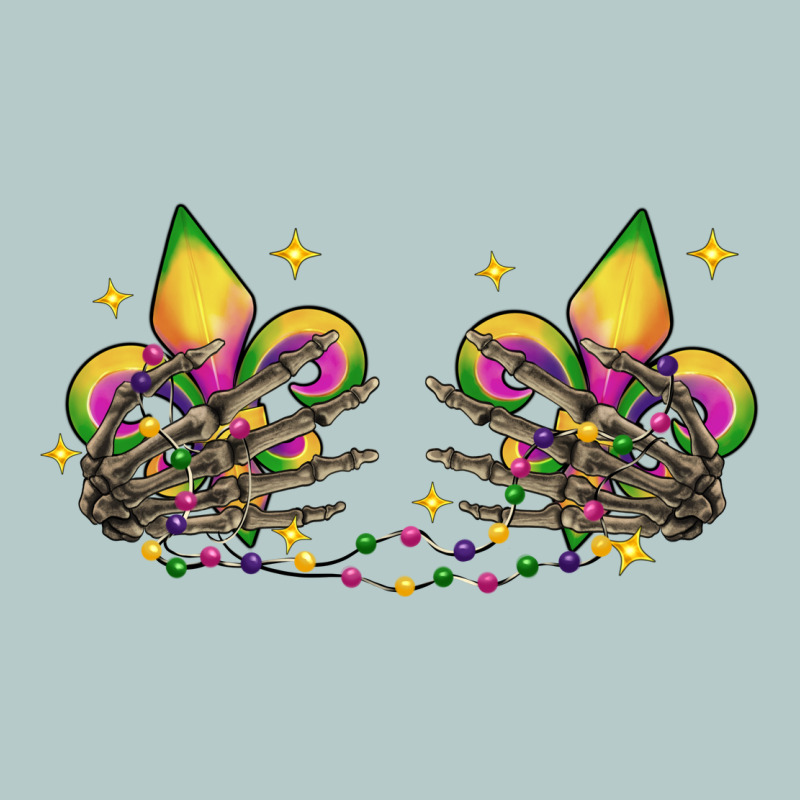 Skeleton Hands Mardi Gras Heavy Core Tee by CowGirlArtShop | Teevron
