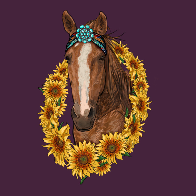 Brown Horse With Gemstone And Sunflowers Premium Tee by RanaPortraitStore | Teevron