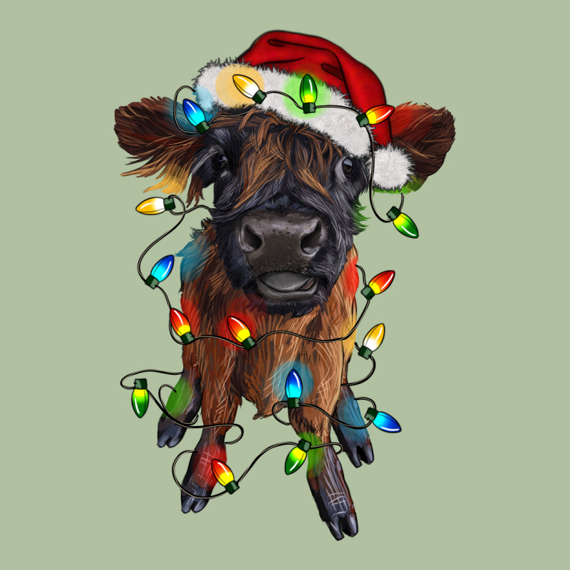 Highland Cow Calf With Christmas Lights Urban Hoodie by RanaPortraitStore | Teevron