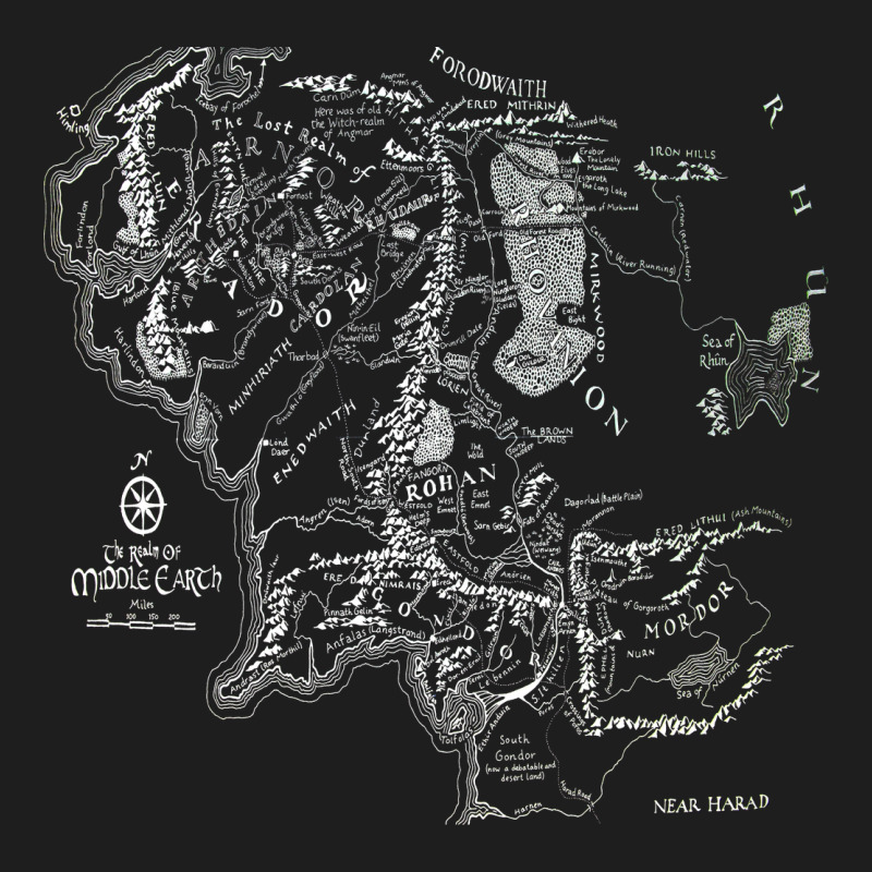 Middle Earth Map [tb] Heavyweight Hoodie by linhVisuals | Teevron