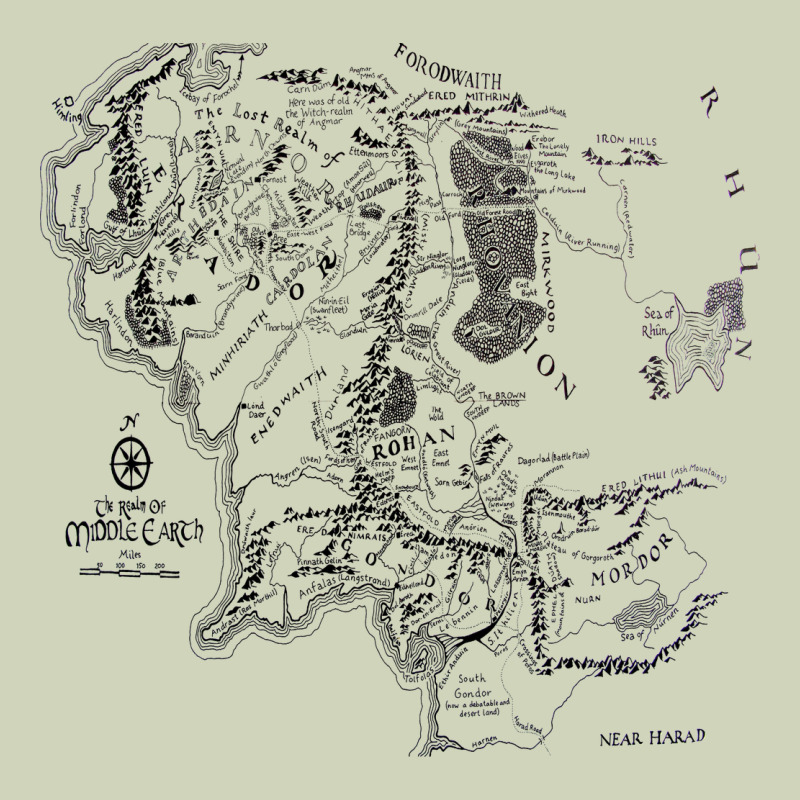 Middle Earth Map [tw] Heavyweight Hoodie by linhVisuals | Teevron